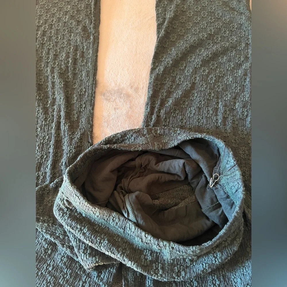 Free people FP one Ona sheer see through lace pants size xs forest green ona